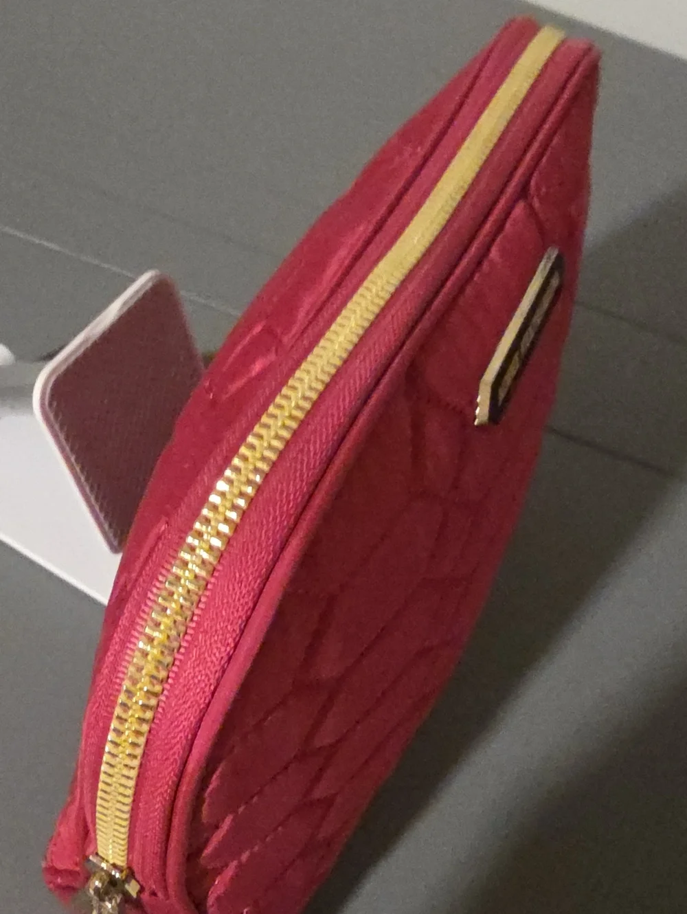 AIMEE KESTENBERG NWOT Chelsea Red Quilted Set of 3 Cosmetic Bags